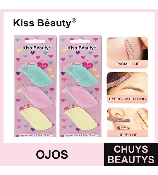 Set de Perfiladores de Cejas y Vello Facial Kiss Bèauty® para Precisión