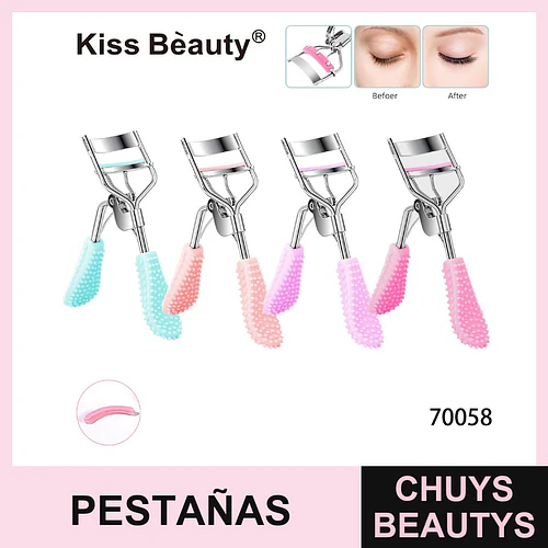 Rizador de pestañas ergonómico Kiss Bèauty con mango antideslizante - Chuys Beautys | Chuys Beautys