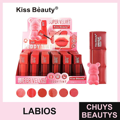 Tinta Labial Líquida Super Velvet Kiss Bèauty Teddy Tint - Chuys Beautys | Chuys Beautys
