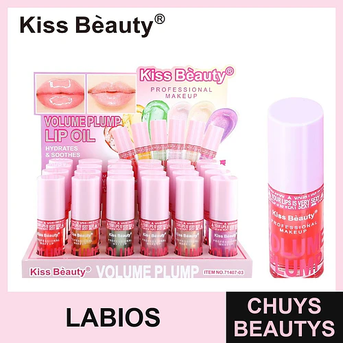 Aceite Labial Voluminizador e Hidratante Kiss Beauty Volume Plump - Chuys Beautys | Chuys Beautys