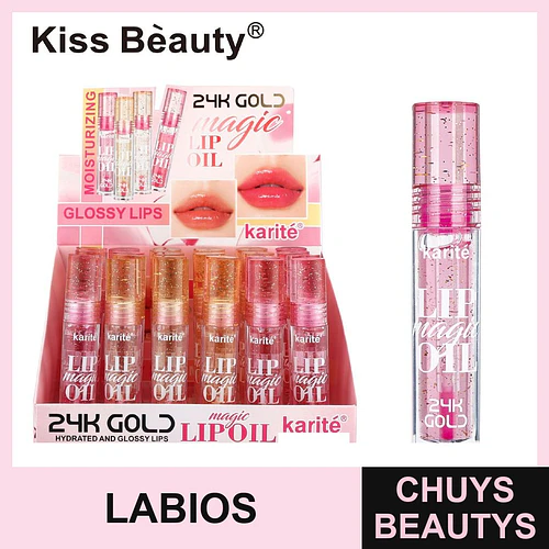 Aceite Labial Mágico Karité 24K Gold Kiss Beauty Hidratante - Chuys Beautys | Chuys Beautys