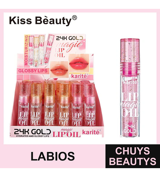 Aceite Labial Mágico Karité 24K Gold Kiss Beauty Hidratante