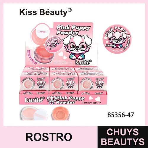 Polvo Suelto Fijador Karité Pink Puppy con Acabado Natural y Control de Grasa - Chuys Beautys | Chuys Beautys