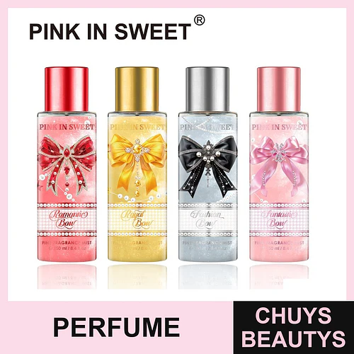 Set de 4 Fragancias Finas PINK IN SWEET Colección Bow 250ml - Chuys Beautys | Chuys Beautys