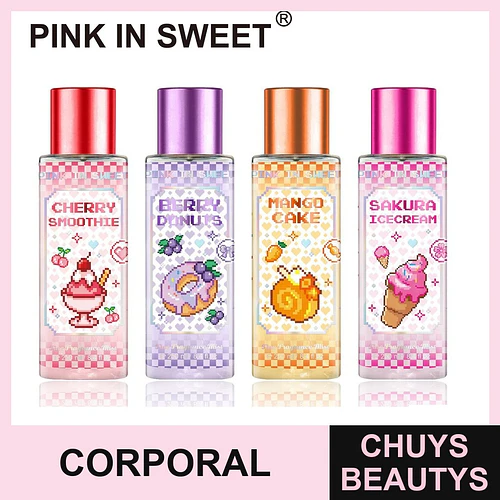 Set de 4 Body Mists Dulces Pink In Sweet 250ml - Variedad de Aromas - Chuys Beautys | Chuys Beautys