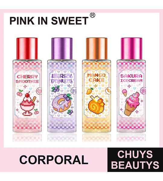 Set de 4 Body Mists Dulces Pink In Sweet 250ml - Variedad de Aromas