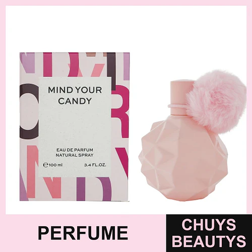 Perfume Eau de Parfum Mind Your Candy con Pom-pom Rosa 100ml - Chuys Beautys | Chuys Beautys