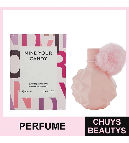 Perfume Eau de Parfum Mind Your Candy con Pom-pom Rosa 100ml