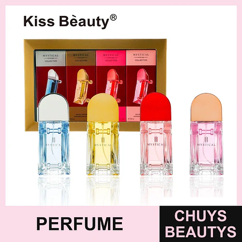 Set de Perfumes Mystical Collection Kiss Beauty 30ml x 4 - Chuys Beautys | Chuys Beautys
