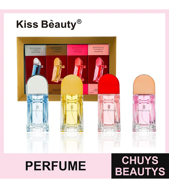 Set de Perfumes Mystical Collection Kiss Beauty 30ml x 4