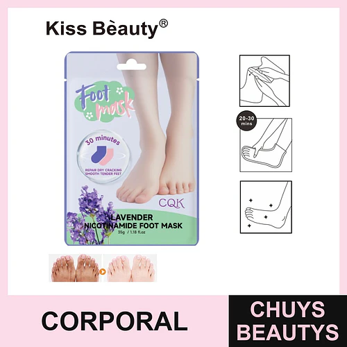 Mascarilla para Pies Reparadora de Lavanda y Niacinamida Kiss Bèauty - Chuys Beautys | Chuys Beautys