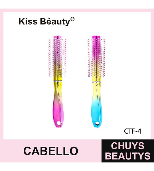 Cepillo redondo para cabello con mango degradado Kiss Bèauty