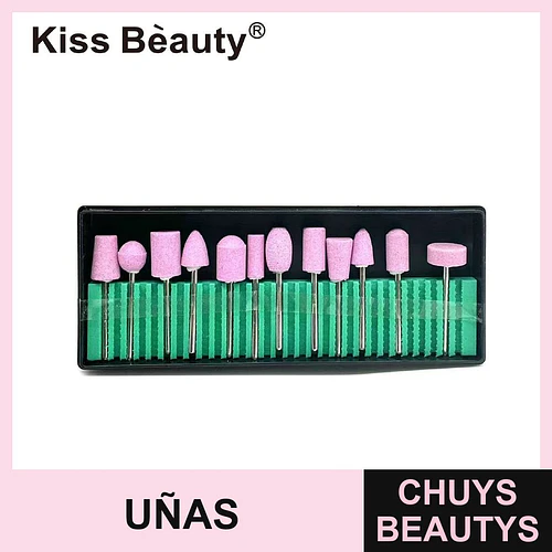 Set de fresas pulidoras de cerámica para uñas Kiss Bèauty - Chuys Beautys | Chuys Beautys
