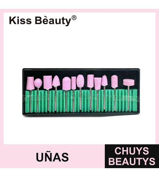 Set de fresas pulidoras de cerámica para uñas Kiss Bèauty