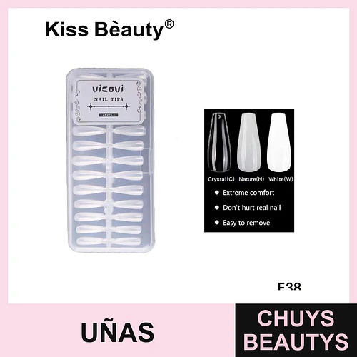 Uñas Postizas Vícovi Kiss Bèauty E38 240 Piezas - Chuys Beautys | Chuys Beautys
