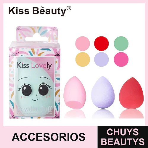 Esponjas de Maquillaje Suaves Kiss Bèauty para Aplicación Uniforme - Chuys Beautys | Chuys Beautys