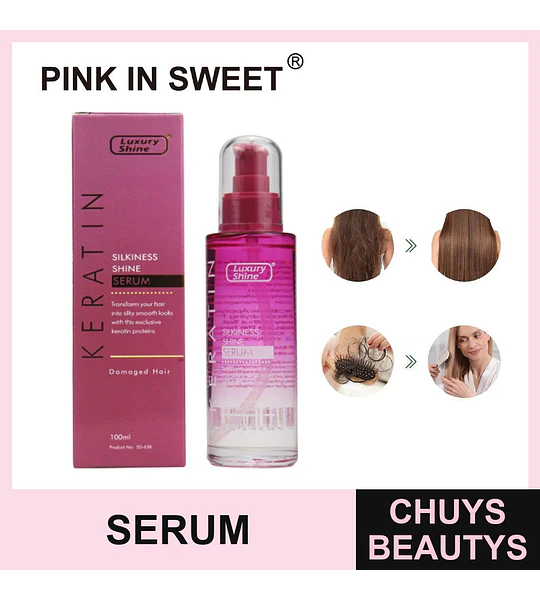 Serum capilar Pink in Sweet Luxury Shine con queratina para sedosidad y brillo