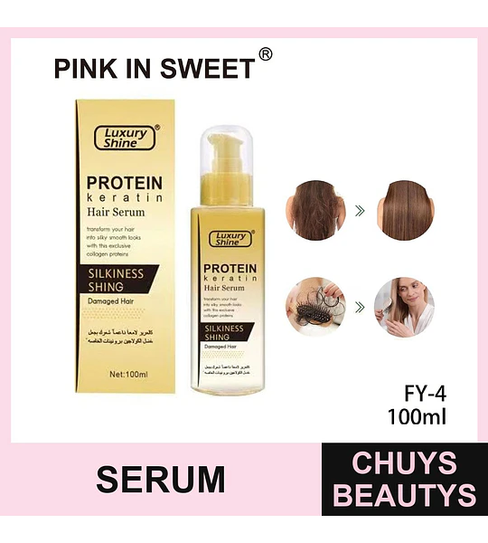 Serum capilar de keratina y proteína Luxury Shine para cabello dañado