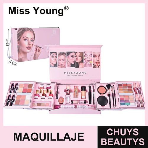 Set de Maquillaje Profesional Completo Miss Young Todo en Uno - Chuys Beautys | Chuys Beautys