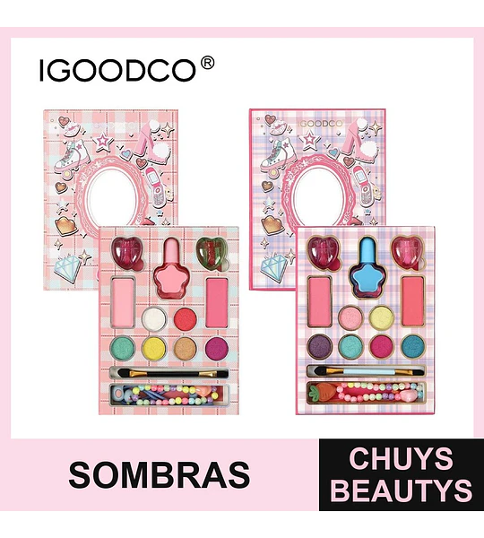 Paleta de Maquillaje Vibrante IGOODCO con Sombras de Ojos y Rubores
