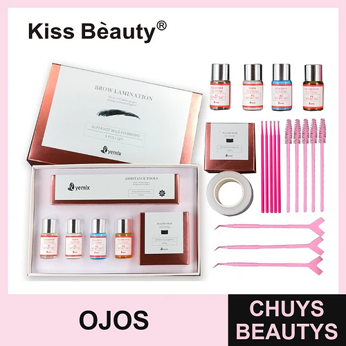 Kit profesional de laminado de cejas Kiss Beauty para efecto 'Super Hot Wild Eyebrows' - Chuys Beautys | Chuys Beautys