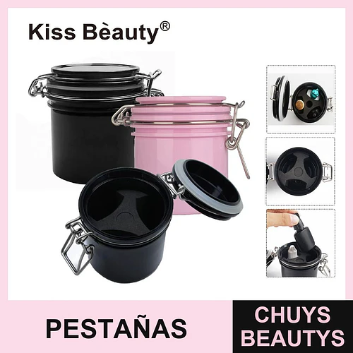 Contenedor Hermético Kiss Bèauty para Adhesivos de Pestañas y Productos de Belleza - Chuys Beautys | Chuys Beautys