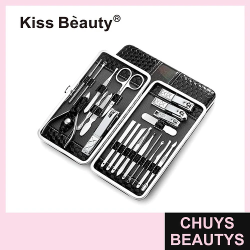 Set de Manicura y Pedicura Profesional de Acero Inoxidable Kiss Bèauty JRG-001 - Chuys Beautys | Chuys Beautys