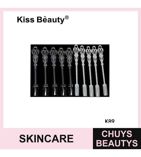 Aplicadores de plástico Kiss Bèauty para cosméticos y cremas