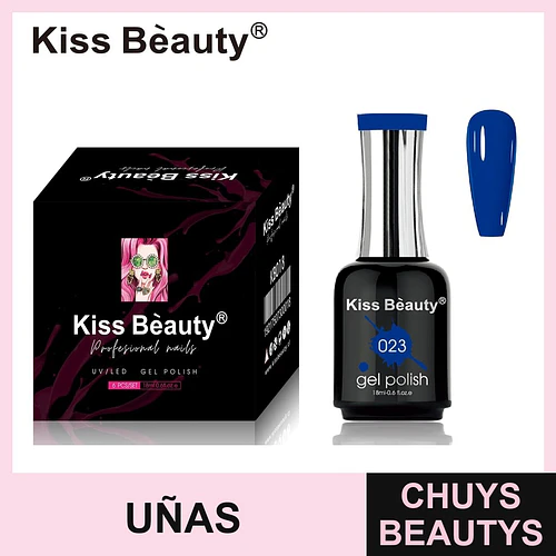 Gel de Uñas UV/LED Profesional Azul Intenso Kiss Beauty Set 6 Piezas - Chuys Beautys | Chuys Beautys