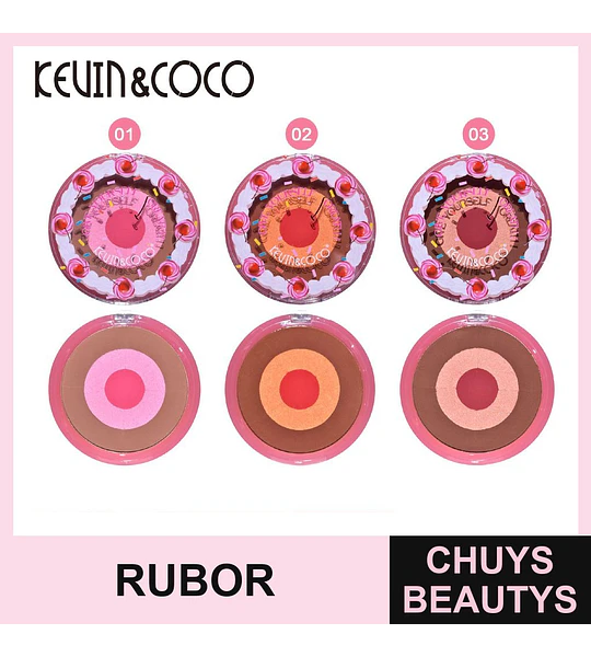 Paleta de Maquillaje Facial Kevin&Coco Multitono para Contorno y Rubor