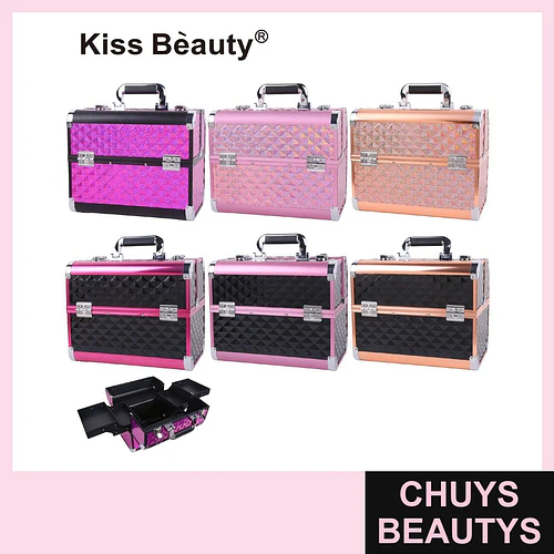 Maletín organizador de maquillaje profesional brillante Kiss Bèauty - Chuys Beautys | Chuys Beautys