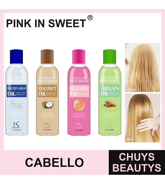 Pink In Sweet Luxury Shine Polisher Aceite Capilar Nutritivo y Suavizante