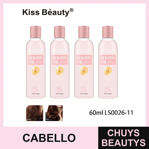 Aceite capilar pulidor con Keratina para brillo y suavidad Kiss Bèauty - Chuys Beautys | Chuys Beautys