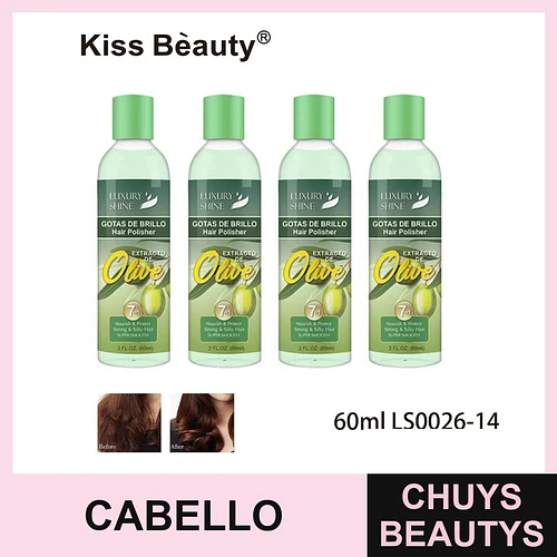 Pulidor Capilar con Extracto de Oliva para Brillo y Suavidad Kiss Bèauty - Chuys Beautys | Chuys Beautys