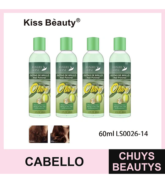 Pulidor Capilar con Extracto de Oliva para Brillo y Suavidad Kiss Bèauty