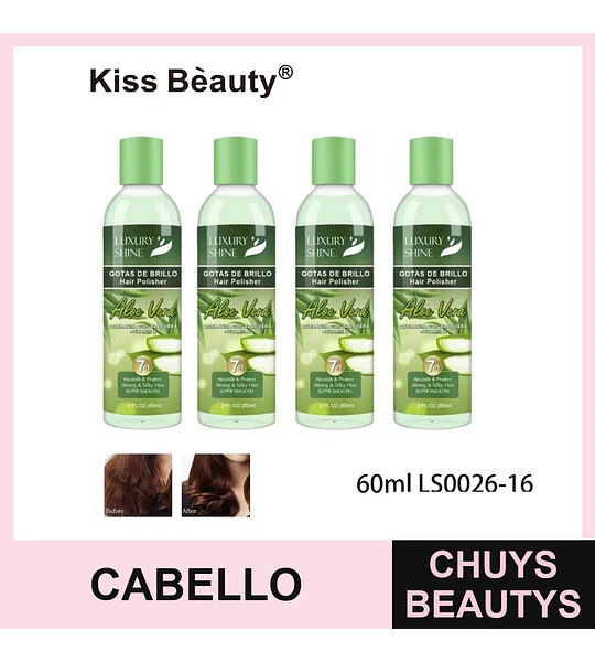 Pulidor Capilar con Aloe Vera para Brillo y Suavidad Kiss Bèauty