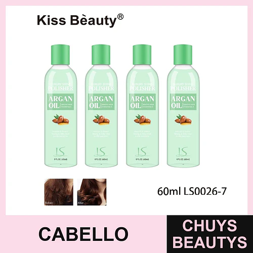 Aceite Pulidor Capilar con Argán para Brillo y Suavidad Kiss Beauty - Chuys Beautys | Chuys Beautys