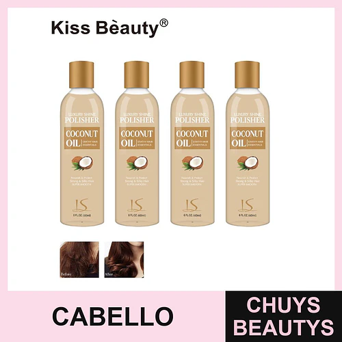 Pulidor Capilar Kiss Beauty con Aceite de Coco para Brillo Intenso - Chuys Beautys | Chuys Beautys