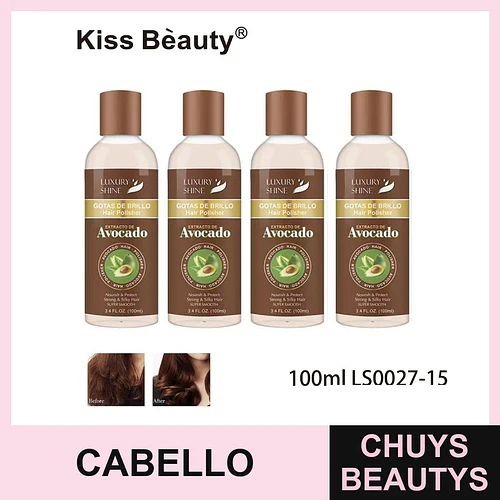 Gotas de Brillo Capilar de Aguacate Nutritivo Kiss Bèauty para Cabello Sedoso - Chuys Beautys | Chuys Beautys