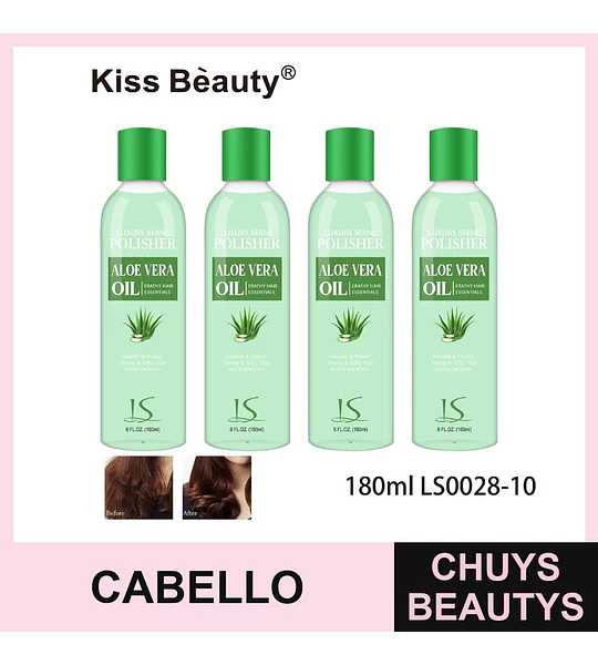 Aceite Pulidor Capilar Kiss Bèauty con Aloe Vera para Brillo y Suavidad