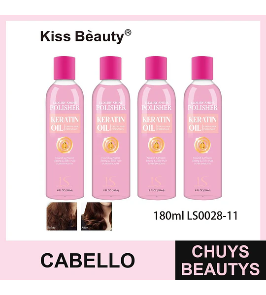 Kiss Bèauty Luxury Shine Polisher con Keratina para Cabello Fuerte y Sedoso