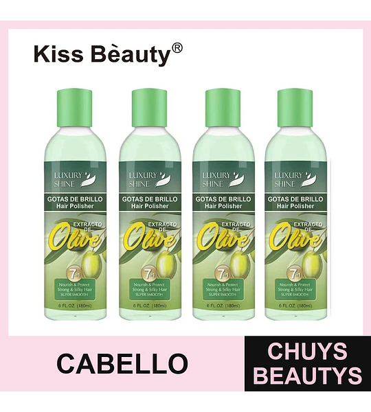 Pulidor Capilar Gotas de Brillo con Extracto de Oliva Kiss Bèauty