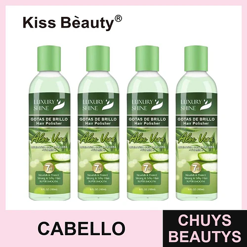 Pulidor Capilar Gotas de Brillo Kiss Beauty con Aloe Vera y Queratina - Chuys Beautys | Chuys Beautys