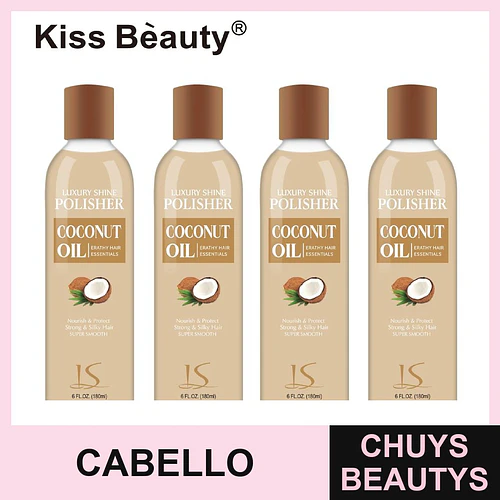 Pulidor Capilar Kiss Beauty Luxury Shine con Aceite de Coco 180ml - Chuys Beautys | Chuys Beautys