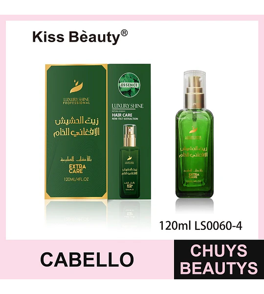 Aceite Capilar Profesional Kiss Bèauty con Esencia Natural de Hierbas Afganas