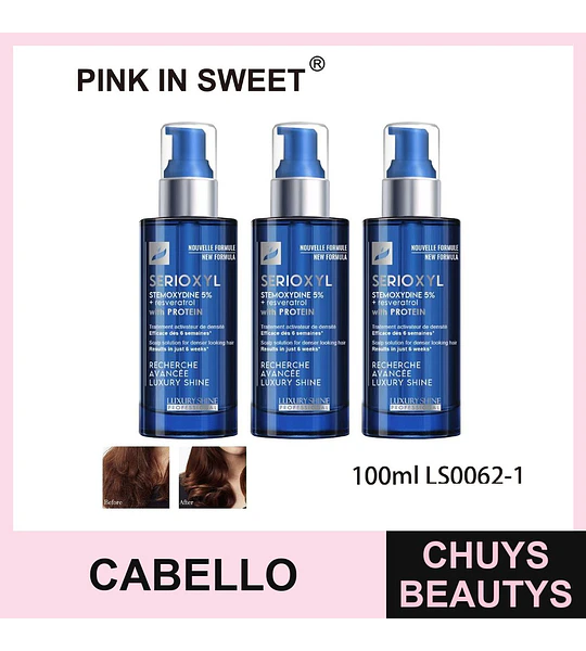 Tratamiento capilar Serioxyl Stemoxydine 5% para densidad y brillo profesional