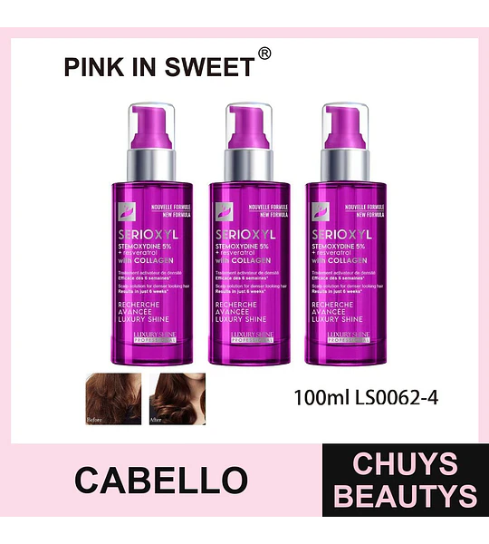 Tratamiento Capilar Serioxyl con Stemoxydine y Colágeno para Densidad Pink In Sweet
