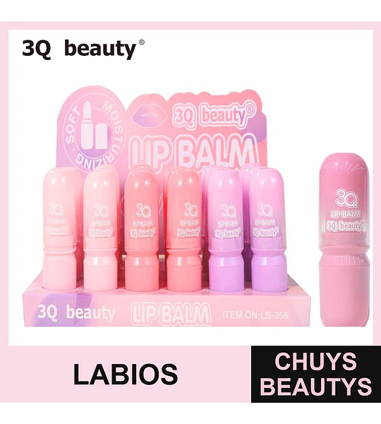 Bálsamo labial hidratante suave 3Q beauty tonos pastel