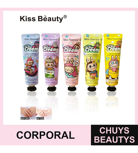 Crema de Manos Hidratante y Suavizante Miss Vanessa Kiss Beauty 30ml