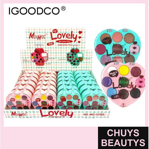 Paleta de Maquillaje Horneado Lovely MoxMac en Forma de Corazón - Chuys Beautys | Chuys Beautys